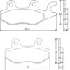 Plaquette De Frein avant (ou arrière suivant modèle) Accossato AGPA77 (dimension