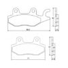 Plaquette De Frein avant (ou arrière suivant modèle) Accossato AGPA77 (dimension