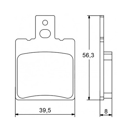 Plaquette De Frein avant (ou arrière suivant modèle) Accossato AGPA78 (dimension