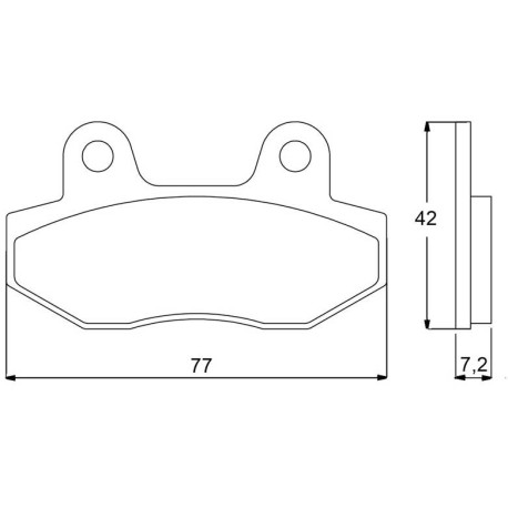 Plaquette De Frein avant (ou arrière suivant modèle) Accossato AGPA79 (dimension
