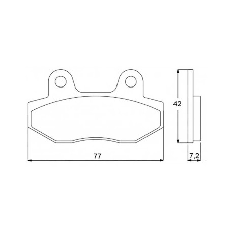 Plaquette De Frein avant (ou arrière suivant modèle) Accossato AGPA79 (dimension