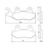 Plaquette De Frein avant (ou arrière suivant modèle) Accossato AGPA80 (dimension