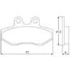 Plaquette De Frein avant (ou arrière suivant modèle) Accossato AGPA85 (dimension