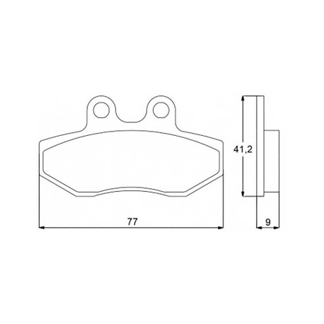 Plaquette De Frein avant (ou arrière suivant modèle) Accossato AGPA85 (dimension