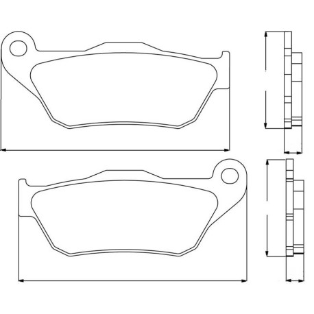 Plaquette De Frein avant (ou arrière suivant modèle) Accossato AGPA86 (dimension