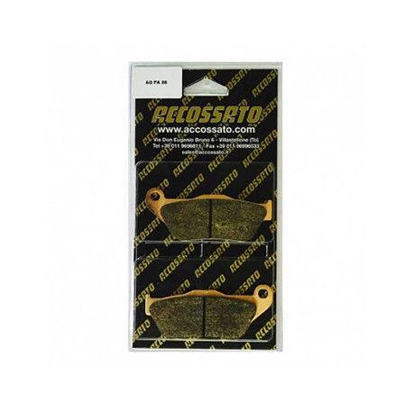Plaquette De Frein avant (ou arrière suivant modèle) Accossato AGPA86 (dimension