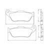 Plaquette De Frein avant (ou arrière suivant modèle) Accossato AGPA86 (dimension