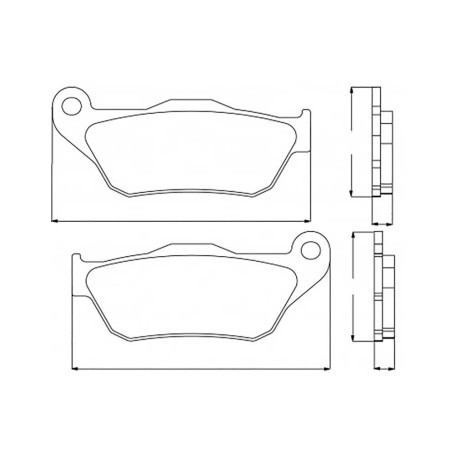 Plaquette De Frein avant (ou arrière suivant modèle) Accossato AGPA86 (dimension