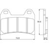 Plaquette De Frein avant (ou arrière suivant modèle) Accossato AGPA96 (dimension