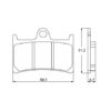 Plaquette De Frein avant (ou arrière suivant modèle) Accossato AGPA97 (dimension