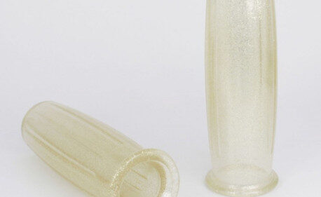 POIGNEES POSH SILVER METAL FLAKE 22MM