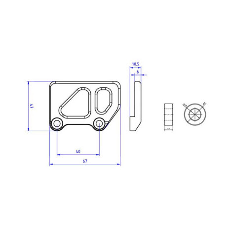 PROTECTION MAITRE CYLINDRE FREIN ARRIERE CDES RECULEES CNC RACING DUCATI