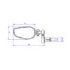 RETROVISEUR GAUCHE EMBOUT DE GUIDON CNC RACING
