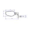 RETROVISEUR GAUCHE EMBOUT DE GUIDON CNC RACING