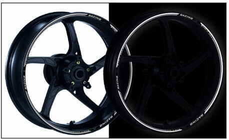 Stickers de jantes rétro-réfléchissants 17 pouces BLANC