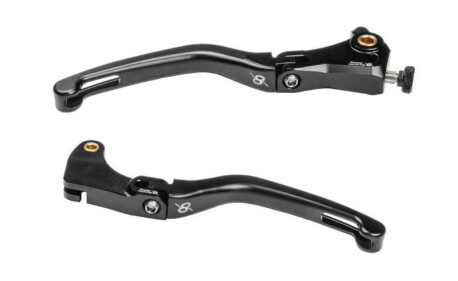 SUZUKI GSXR 600-750-1000 KIT LEVIER FREIN ET EMBRAYAGE REPLIABLE ALU TAILLE MASS