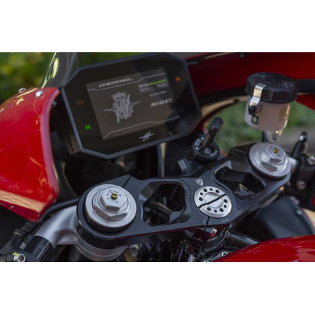 TE DE FOURCHE SUPERIEUR ALUMINIUM TAILLE MASSE MV AGUSTA