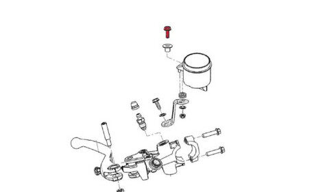 VIS DE RESERVOIR LIQUIDE DE FREIN AVANT APPRILIA RS 660 CNC RACING