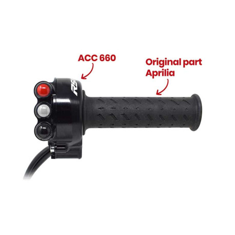 Commande de gaz commodo droit piste intégré Jet Prime RS660 gravé