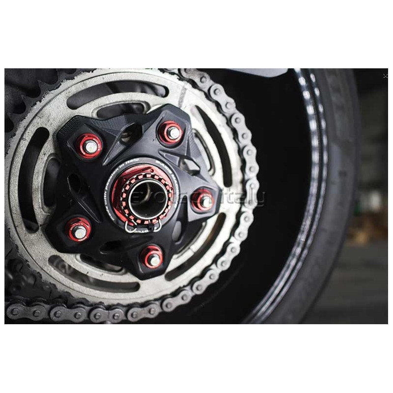 PORTE COURONNE ET ECROUS DUCATI ( 5 TROUS)