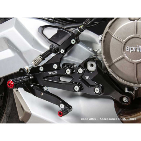APRILIA RS 660 COMMANDES RECULEES FIXES NORMALES OU INVERSEES