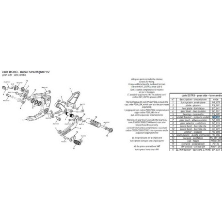 AXE DE SELECTION BONAMICI RACING PIECE DE RECHANGE