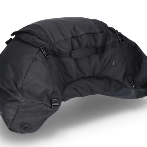 Sacoche de selle ION L 50 l. Noir. 600D polyester / Vinyle souple.