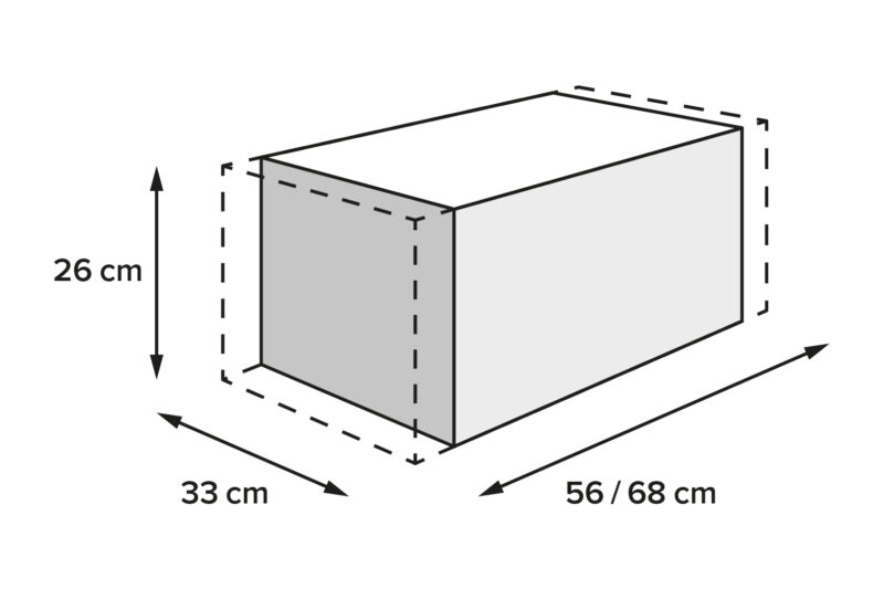 Sacoche de selle PRO Rackpack 1680D Nylon balistique. Noir/Antracite. 32-42 l.