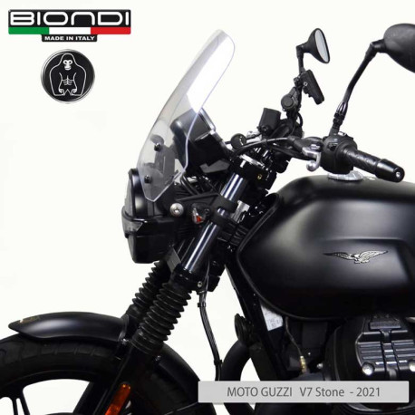 BULLE TOURING TRANSPARENT FONCE GUZZI BIONDI