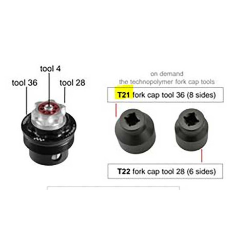 CLE DE REGLAGE BOUCHONS DE FOURCHE OCTOGONALE