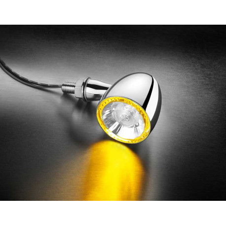 CLIGNOTANT ET FEU POSITION LED BULLET 1000 PL CHROME UNITE AVANT