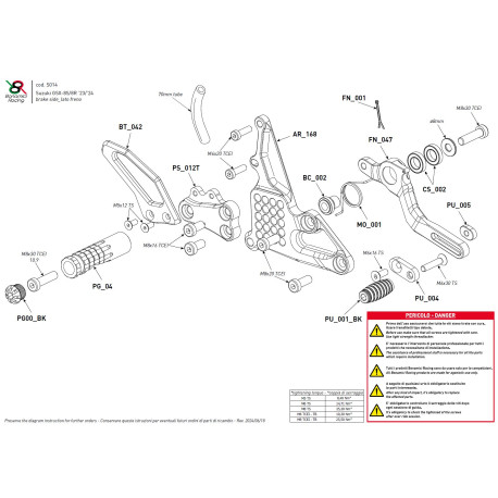 COMMANDE RECULEE GSX-8S 2024 BONAMICI RACING