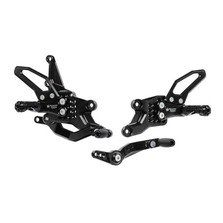 COMMANDES RECULÉES ALUMINIUM BONAMICI RACING YAMAHA R7 NORMALES OU INVERSEES