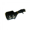 CONTACTEUR DOUBLE BOUTON EN ALUMINIUM NOIR