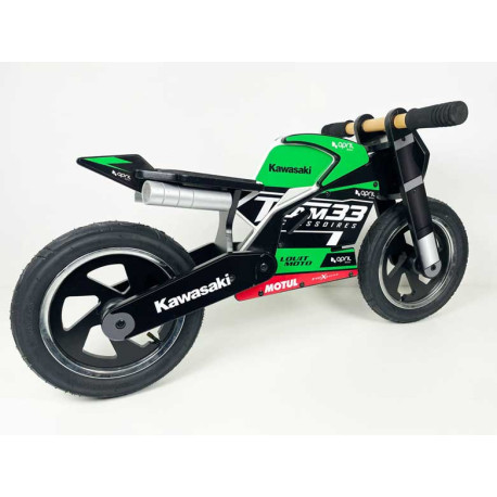 DRAISIENNE BOIS NOIR + KIT DECO TEAM 33 KAWASAKI