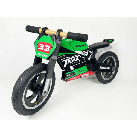 DRAISIENNE BOIS NOIR + KIT DECO TEAM 33 KAWASAKI