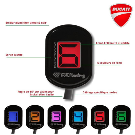 DUCATI D5 indicateur de rapport engagé plug and play