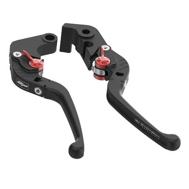 Evotech kit leviers de frein et embrayage longs repliables - Honda Black Spirit