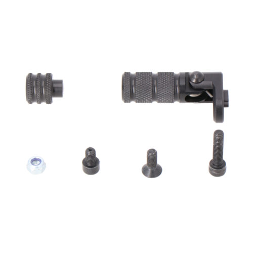 Embout de sélecteur de vitesse Noir. Moleté. Incl. extension.