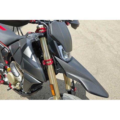 GARDE BOUE AVANT CARBONE MAT CNC RACING Ducati Hypermotard 698 Mono