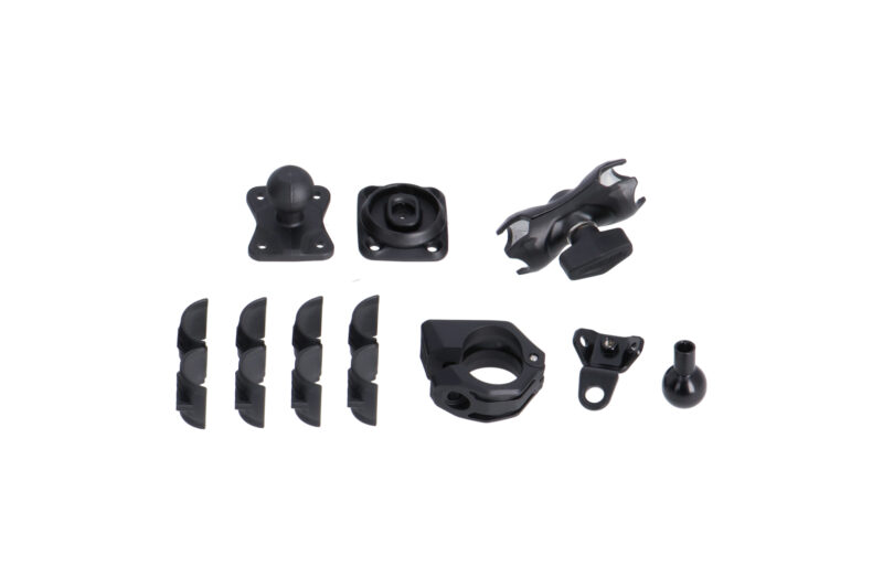 Kit support universel avec T-Lock Incl. bras 2 pouces. Pour guidon/fixation rétroviseur