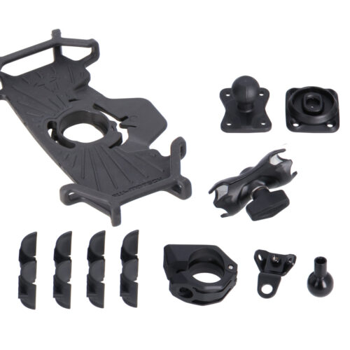 Kit support universel avec T-Lock Smartphone grand Incl. bras 2 pouces. Pour guidon/fixation rétroviseur