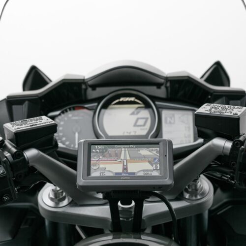 Support GPS pour guidon Noir. Yamaha FJR 1300 (04-).