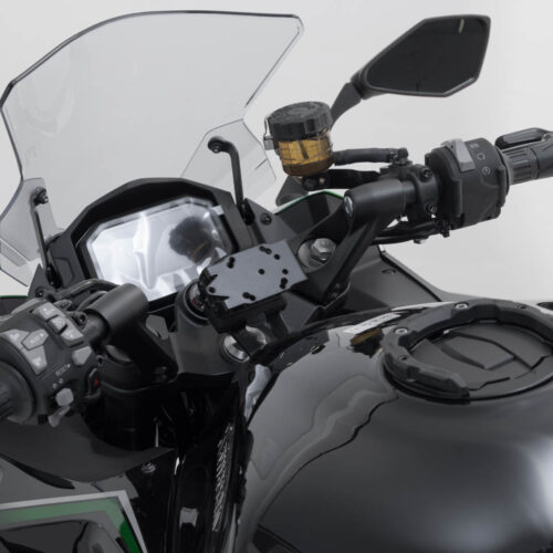 Support GPS pour guidon Noir. Kawasaki Z1000SX, Ninja 1000SX,1100SX/SE.