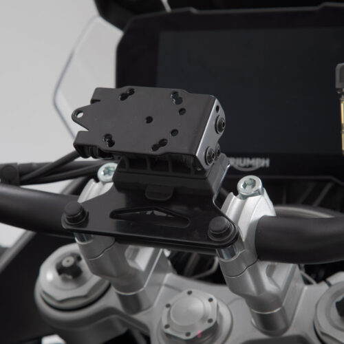 Support GPS pour guidon Noir. Modéles Honda / Suzuki / Triumph.