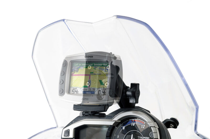 Support GPS pour cockpit Noir. Triumph Tiger 800/800 XC, XR (10-17).