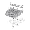Platine d adaptation sur ALU-RACK Pour Givi/Kappa Monolock. Noir.