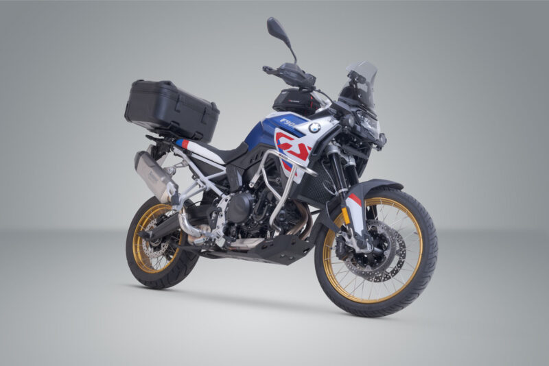 Système de topcase DUSC XL Noir. 55 l. BMW F 750/800/850 GS. Support inoxyd.