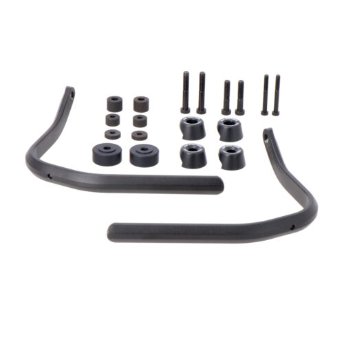 Kit de montage des protège-mains Noir. Fixation filetage int. guidon 6/8 mm.