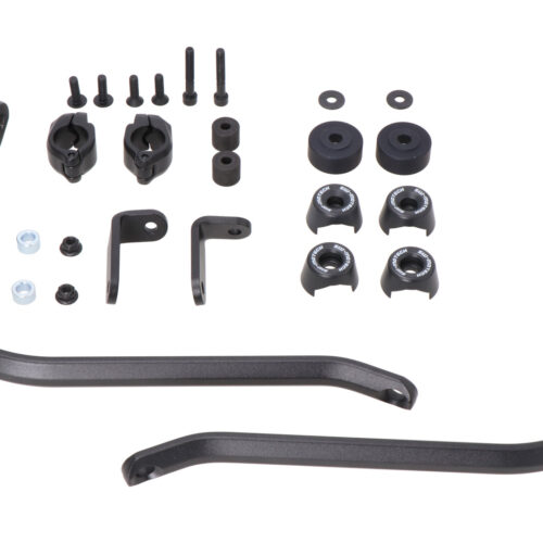 Kit de montage des protège-mains Noir. Modèles KTM, Royal Enfield, Yamaha.